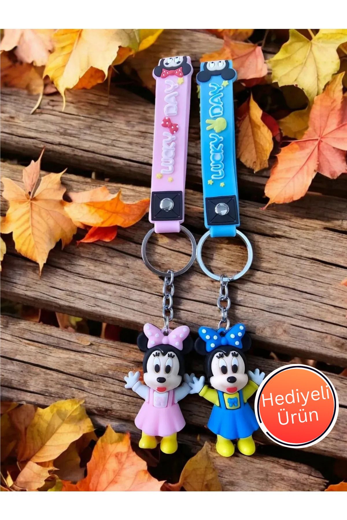 TAYEM 2'li Mickey Mouse Anahtarlık, 3D Hediyelik Anahtarlık ve Çanta Süsü, Aksesuarı