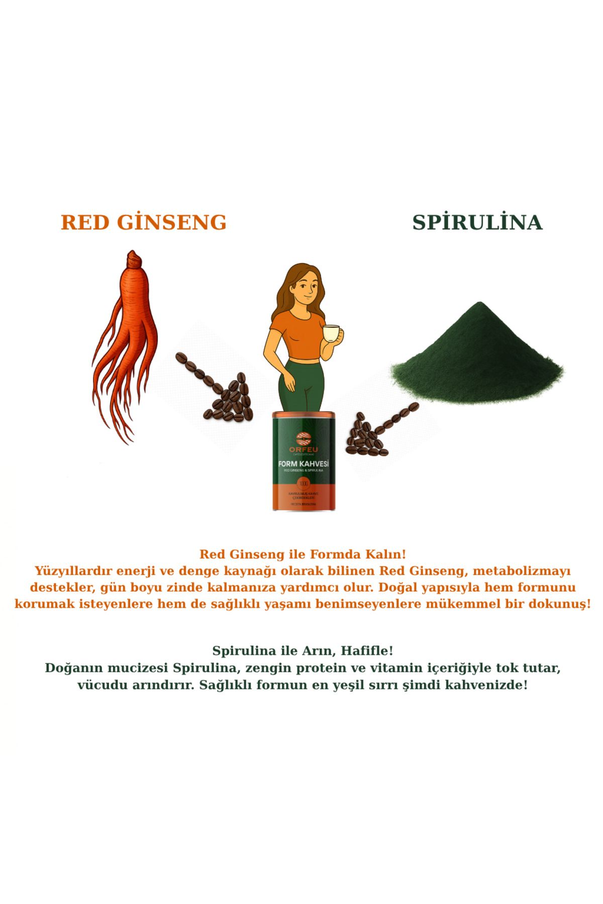 Form Kahvesi – Kilo Kontrol & Detoks Destekli Kahve | Red Ginseng & Spirulina | 100 G - 2