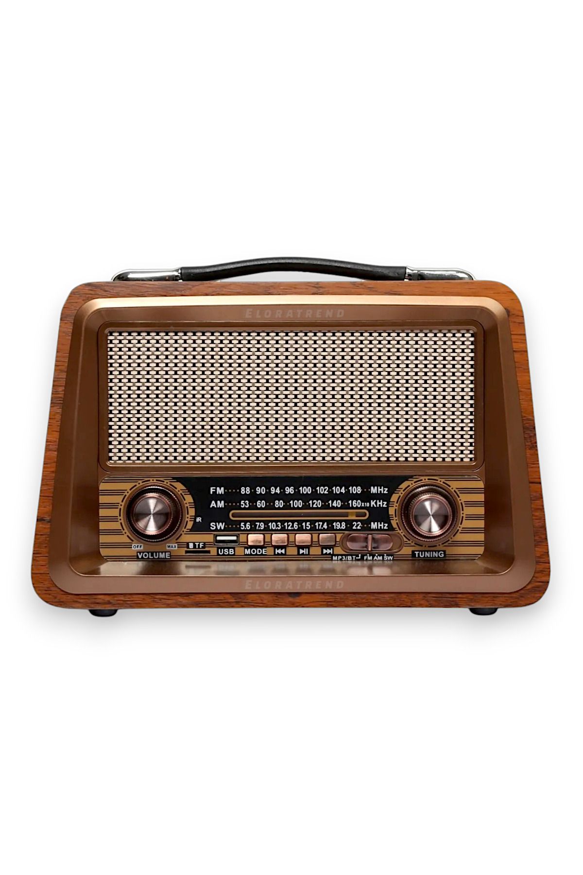 Eloratrend RT-810 Bluetooth Nostajik Radyo, Müzik Çalar Radyo, Nostajik Müzik Kutusu