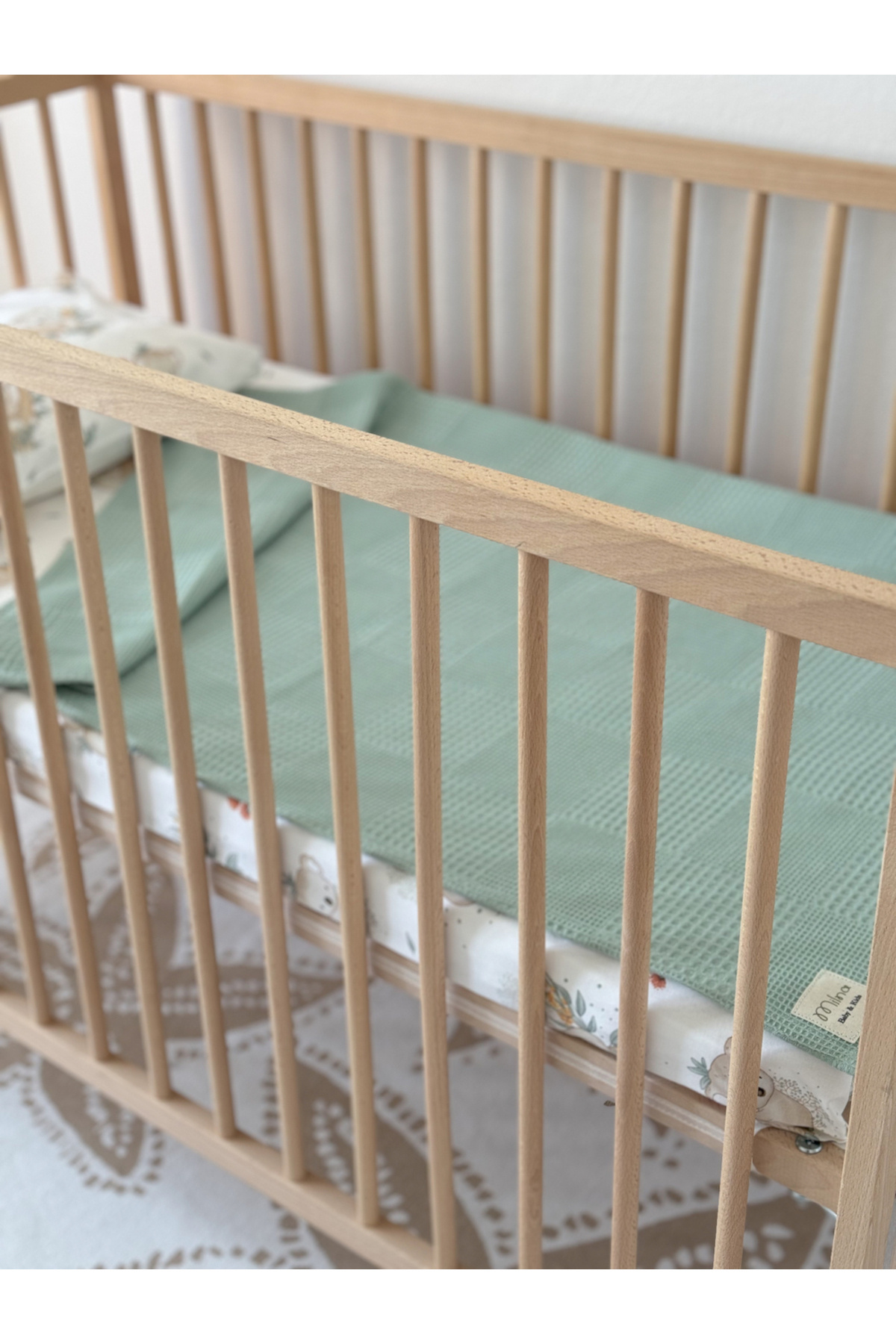 MİLNA BABY&KİDS Bebek Çocuk Pike Takımı Koala Desenli 90x140 fotoğrafı 6 (önizleme)