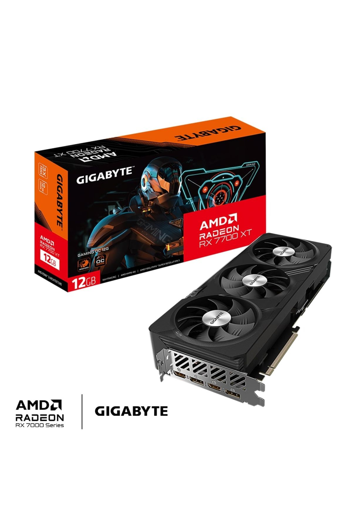 Gigabyte Radeon Rx7700xt Oc Gv-r77xtgamıng Oc-12gd 12gb Gddr6 192bit Gaming (OYUNCU) Ekran Kartı