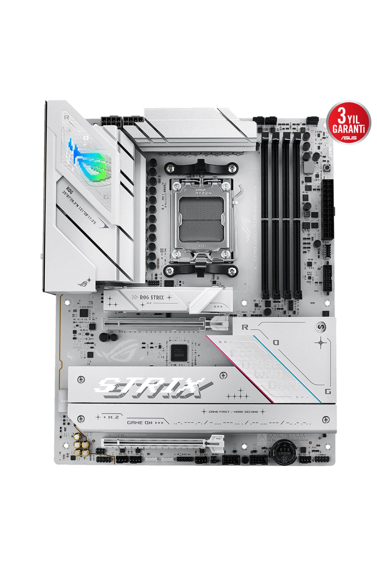 ASUS Rog Strıx B850-a Gamıng Wıfı Amd B850 Soket Am5 Ddr5 8000 (OC)mhz Atx Gaming (OYUNCU) Anakart