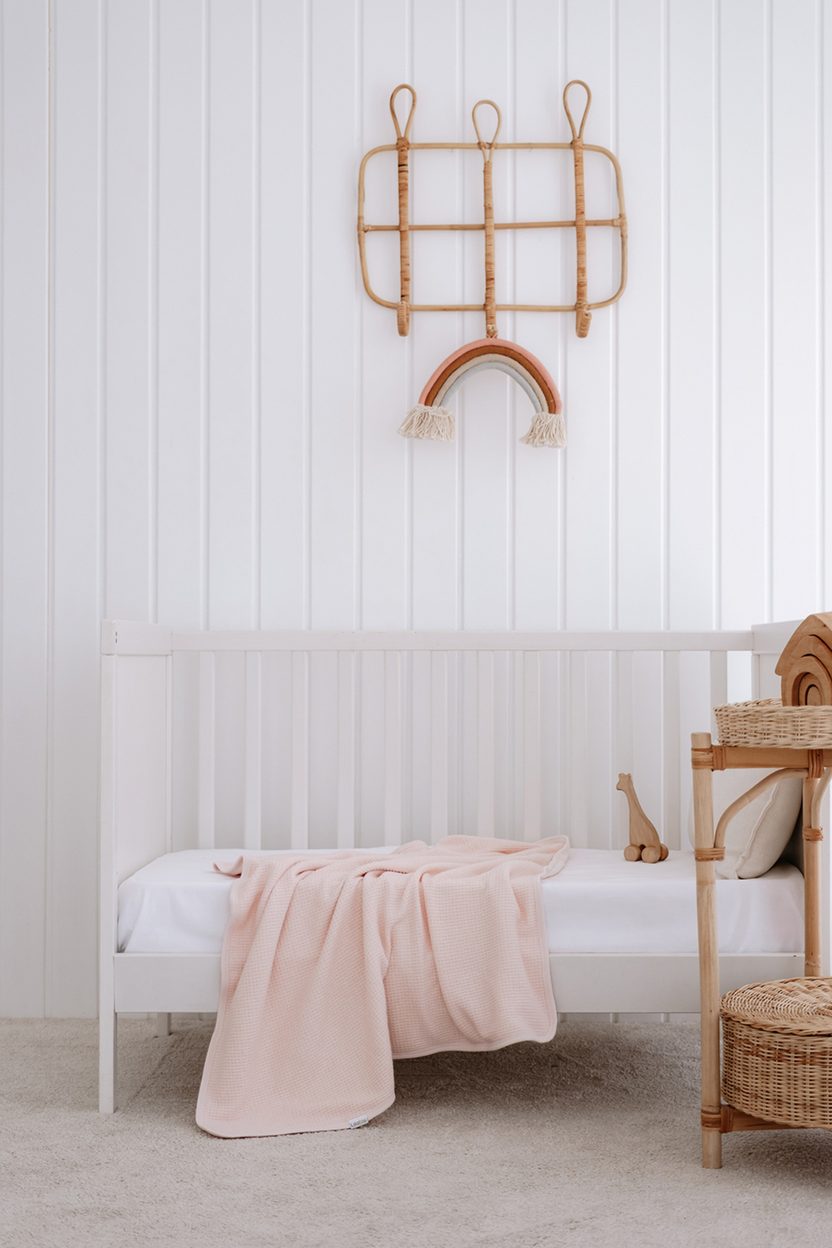 Lilabio-100% Organic Cotton Double Layer Pique Baby Blanket (90X90Cm) 5