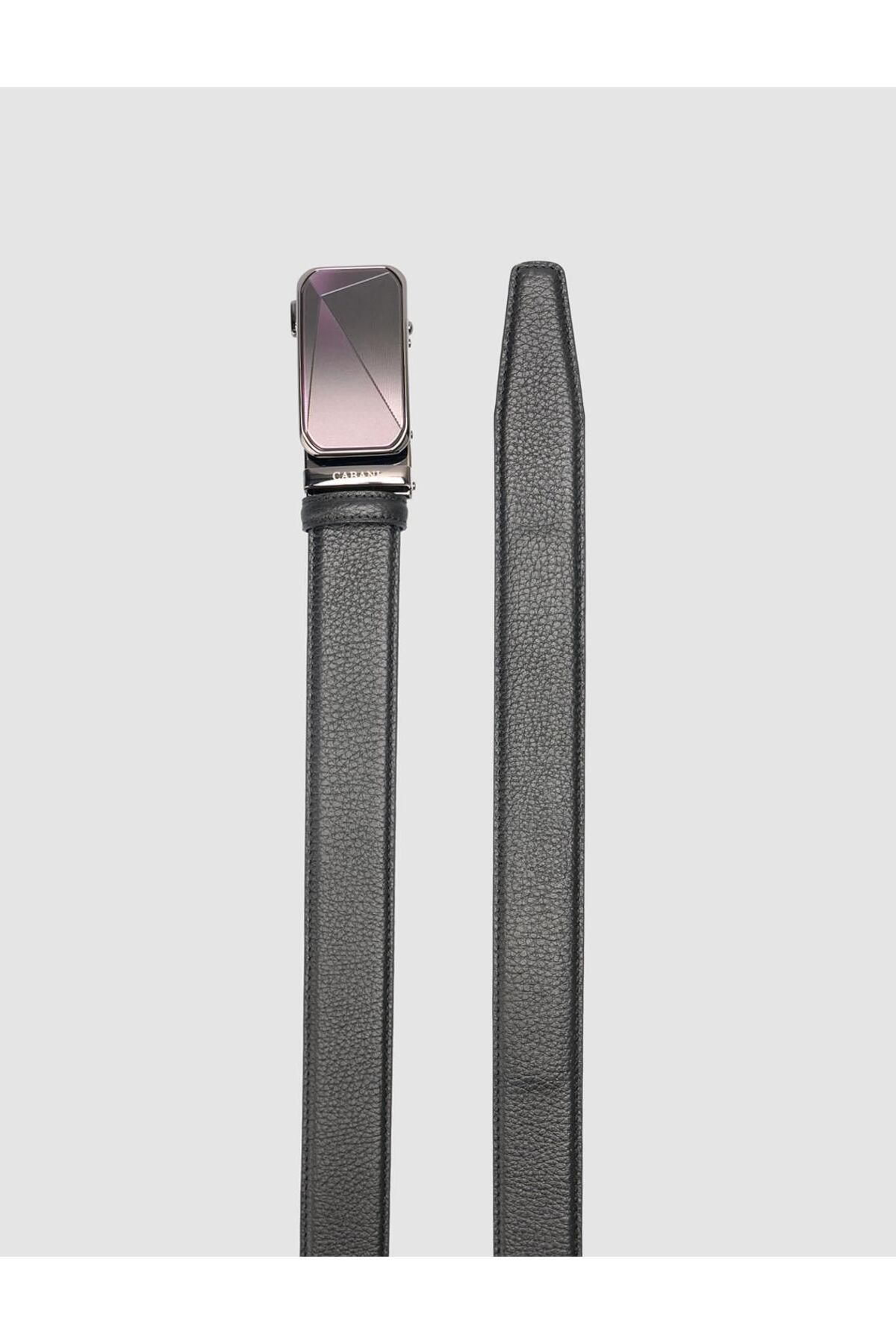 Cabani-100% Genuine Leather Black 3.5 cm Men's Belt 3