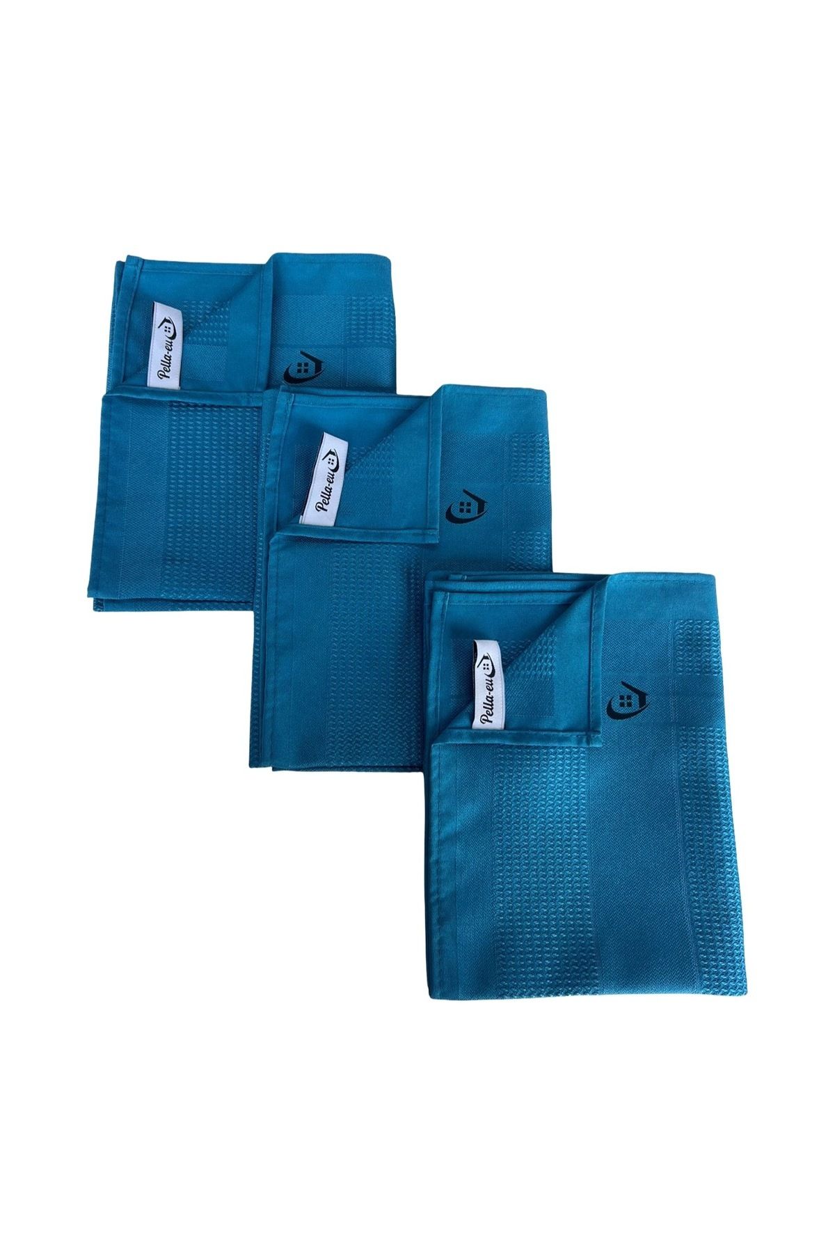 PELLA-EU Ultra Emici Mikrofiber Temizlik Bezi Çok Amaçlı Cam ve Yüzey Bezi 3lü Mavi 52x40cm