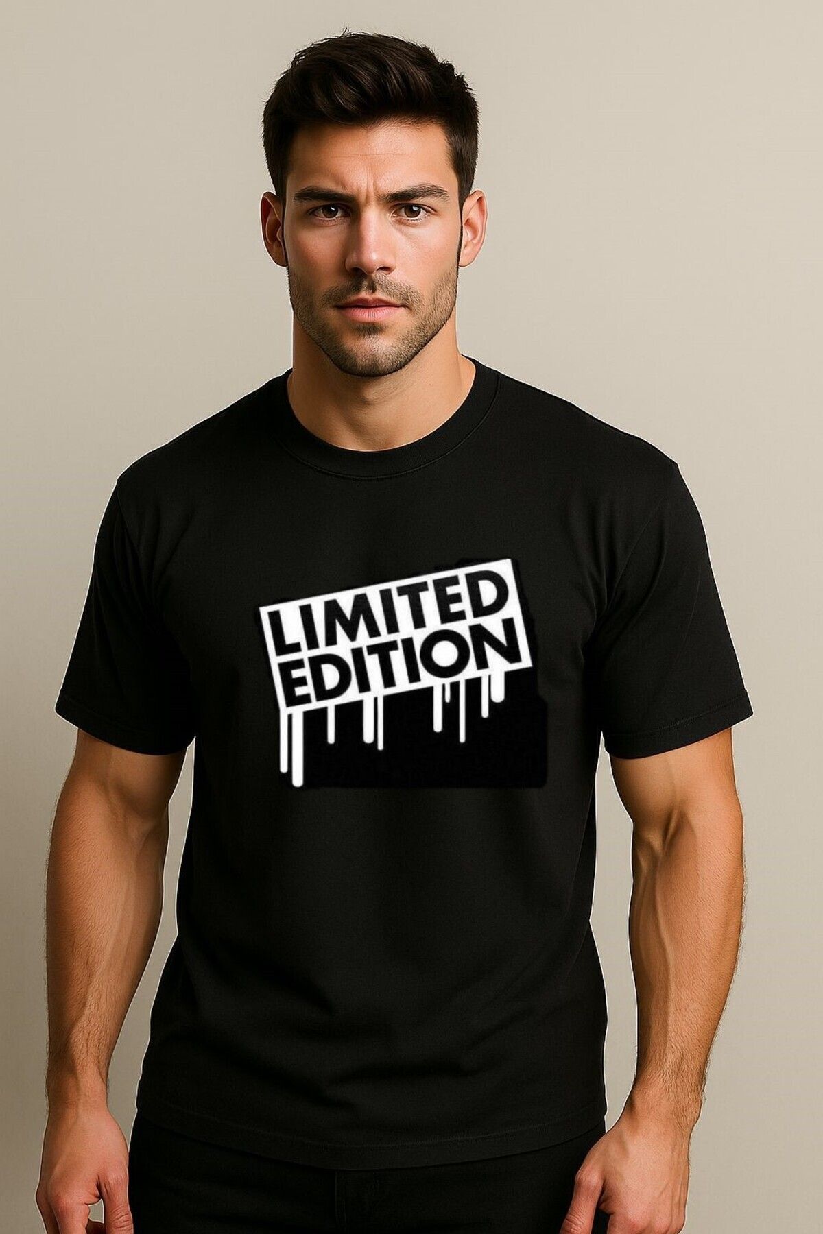 Gollinger ERKEK Baskılı Yuvarlak Yaka T-shirt - SİYAH