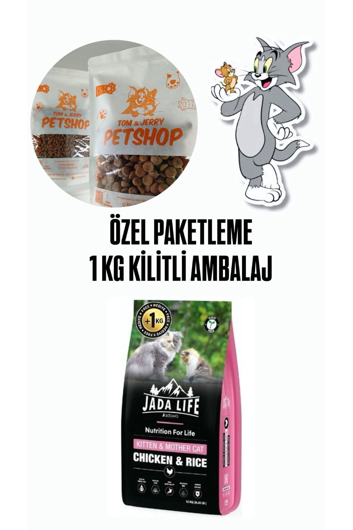 jadawa TOM&JERRYPETSHOP - Jada Life Kitten&Mother Kedi Maması 1 Kg