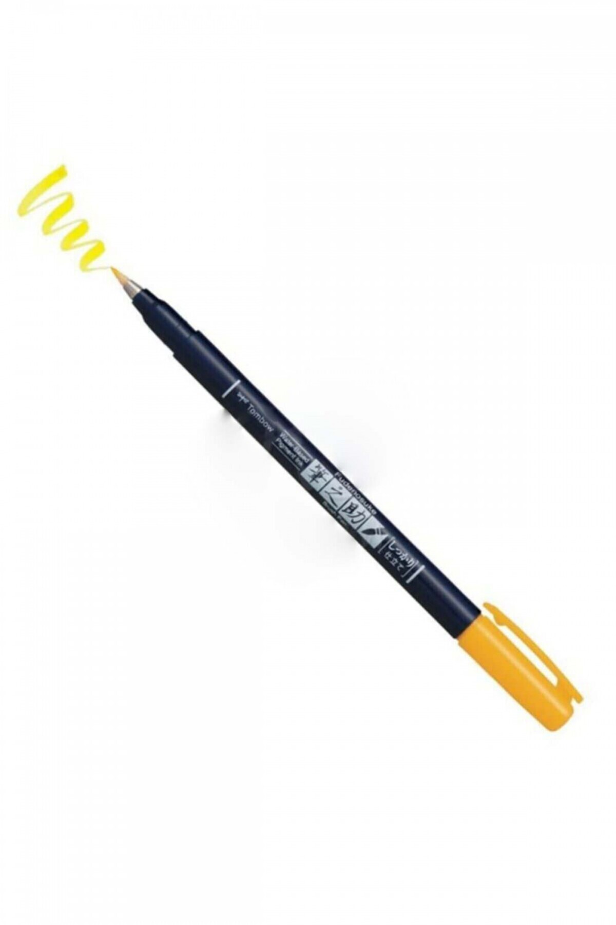 Tombow-Fudenosuke Brush Pen Brush Tip Pen Hard Tip - Yellow 1