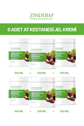 zinderm At Kestanesi Jeli, Masaj Kremi 500 ml (6 Adet X 500 ml)