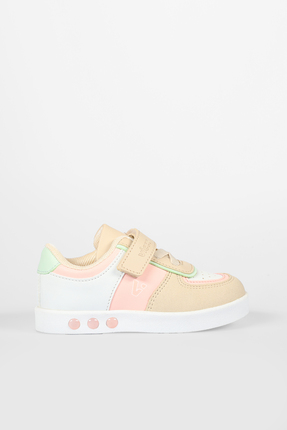 Vicco Sam Işıklı Kız Çocuk Pudra Sneaker