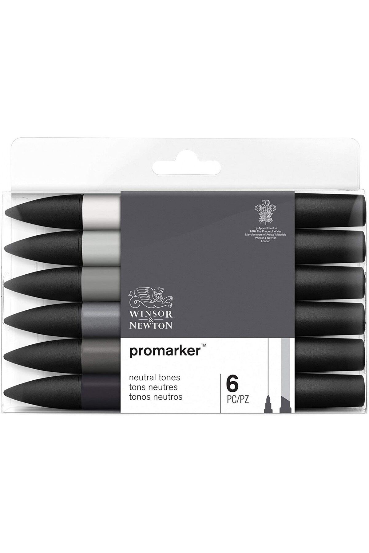 Winsor Newton-Promarker 6'lı Neutral Tones 1