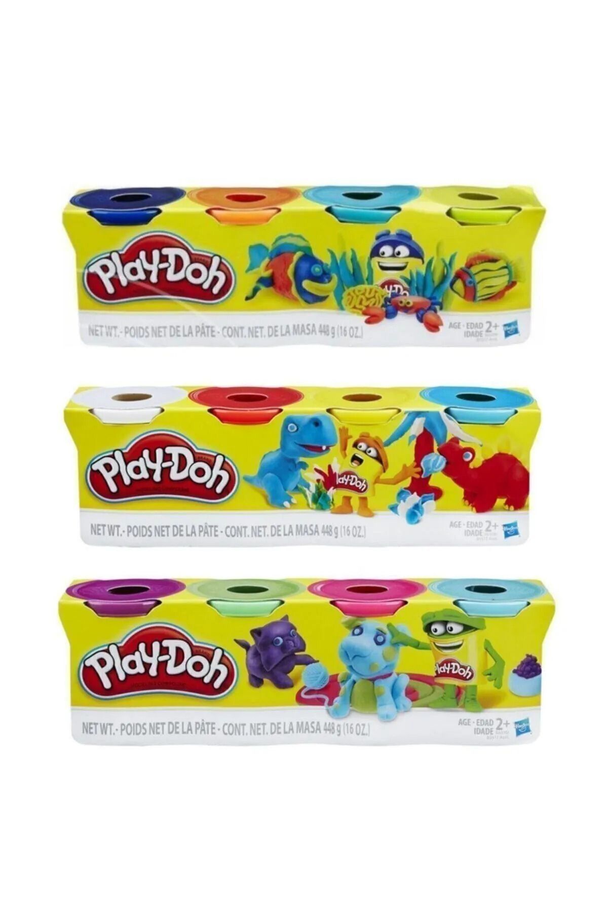 Play Doh 4 Renk Oyun Hamuru 448gr X 3 Paket