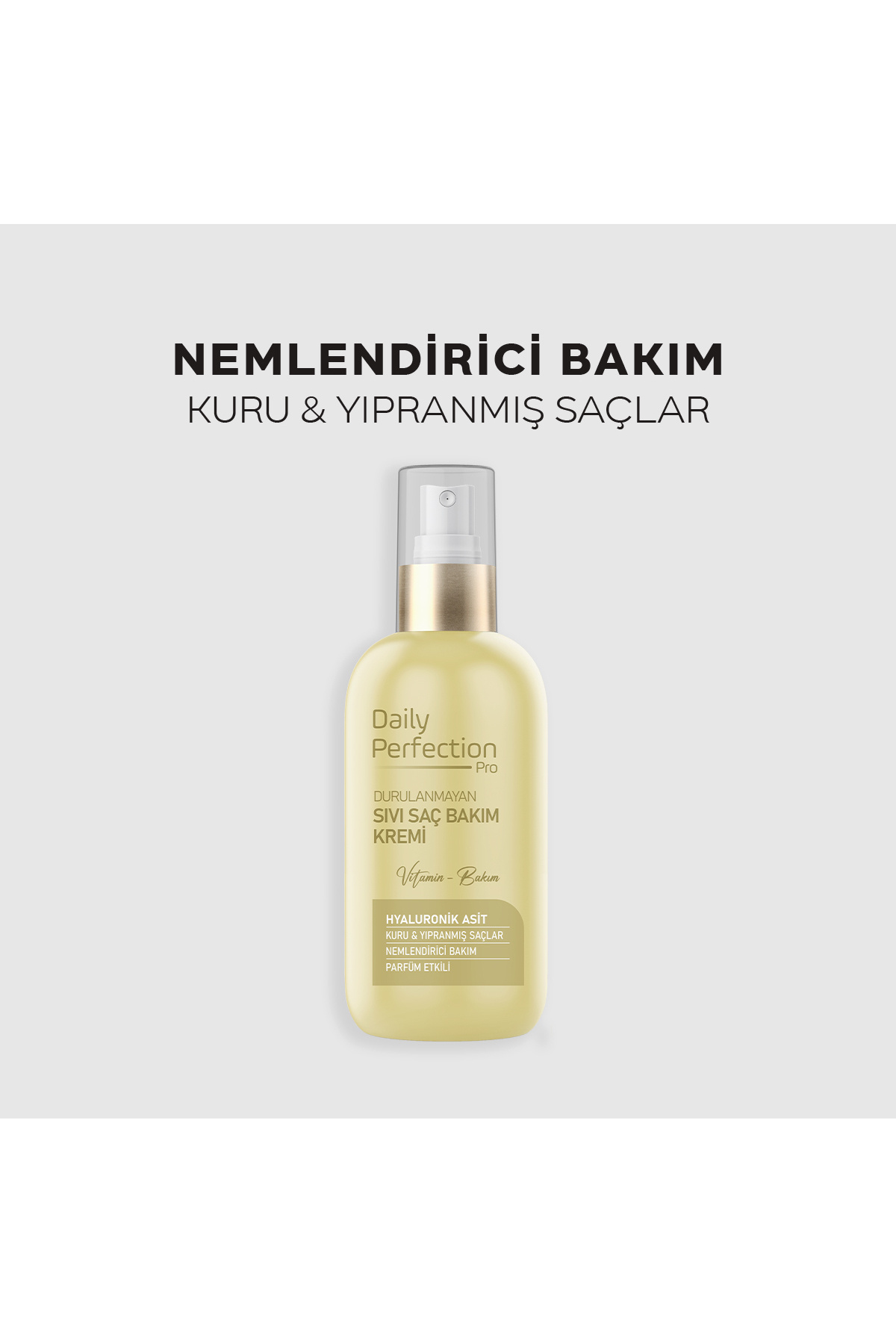 Sıvı Saç Bakım Kremi Nemlendirici Bakım Hyaluronik Asit 200 ml — AK-12 — تصویر 3 از 3