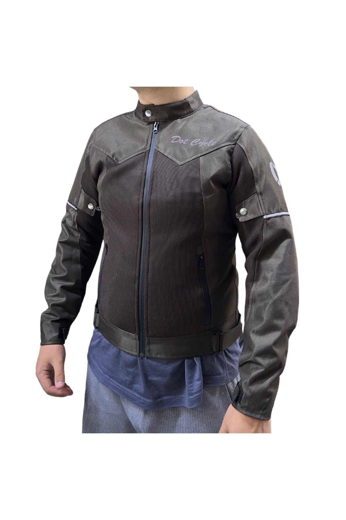 DOT CYCLE Yerli Üretim Motosiklet Yazlık Mont CE Onaylı Omuz Dirsek Koruması Soft Sırt Koruma
