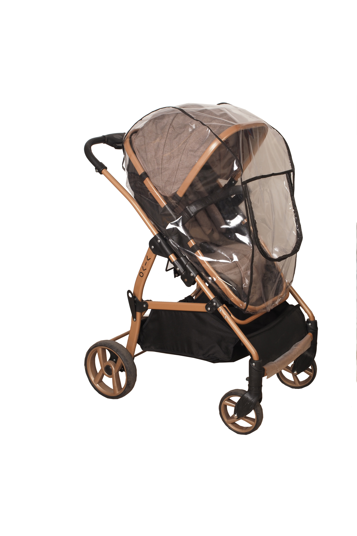 İNKOHA Bebek Arabası Mavi Rüzgar Engelleyici Muşamba Puset Şeffaf Yağmurluk fotoğrafı 2 (önizleme)