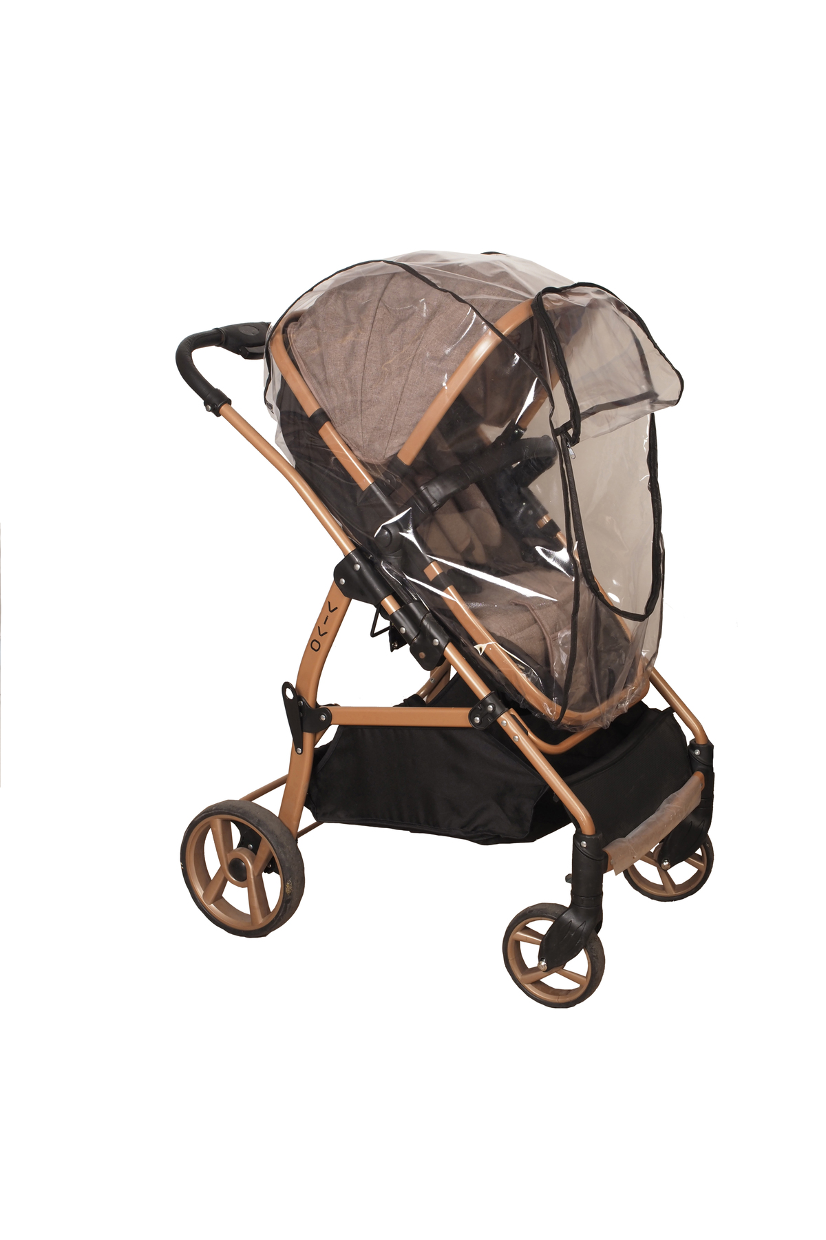 İNKOHA Bebek Arabası Mavi Rüzgar Engelleyici Muşamba Puset Şeffaf Yağmurluk fotoğrafı 3 (önizleme)