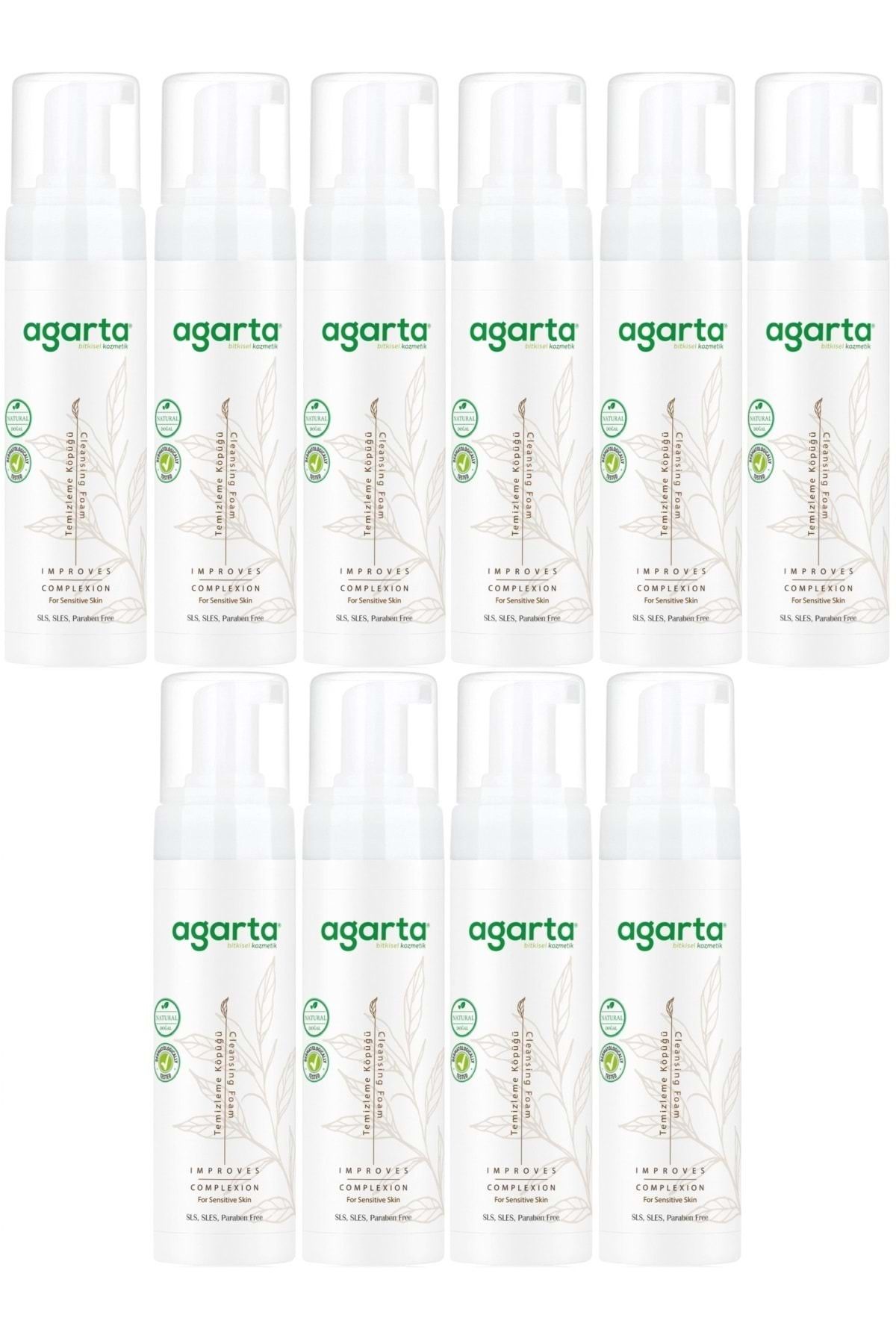 Agarta Doğal Yüz Temizleme Köpüğü 225ml (9 LU SET)