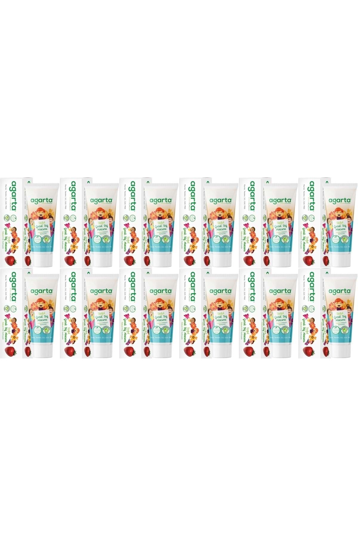 Agarta Doğal Diş Macunu 75ml Çocuk (12 Lİ SET)