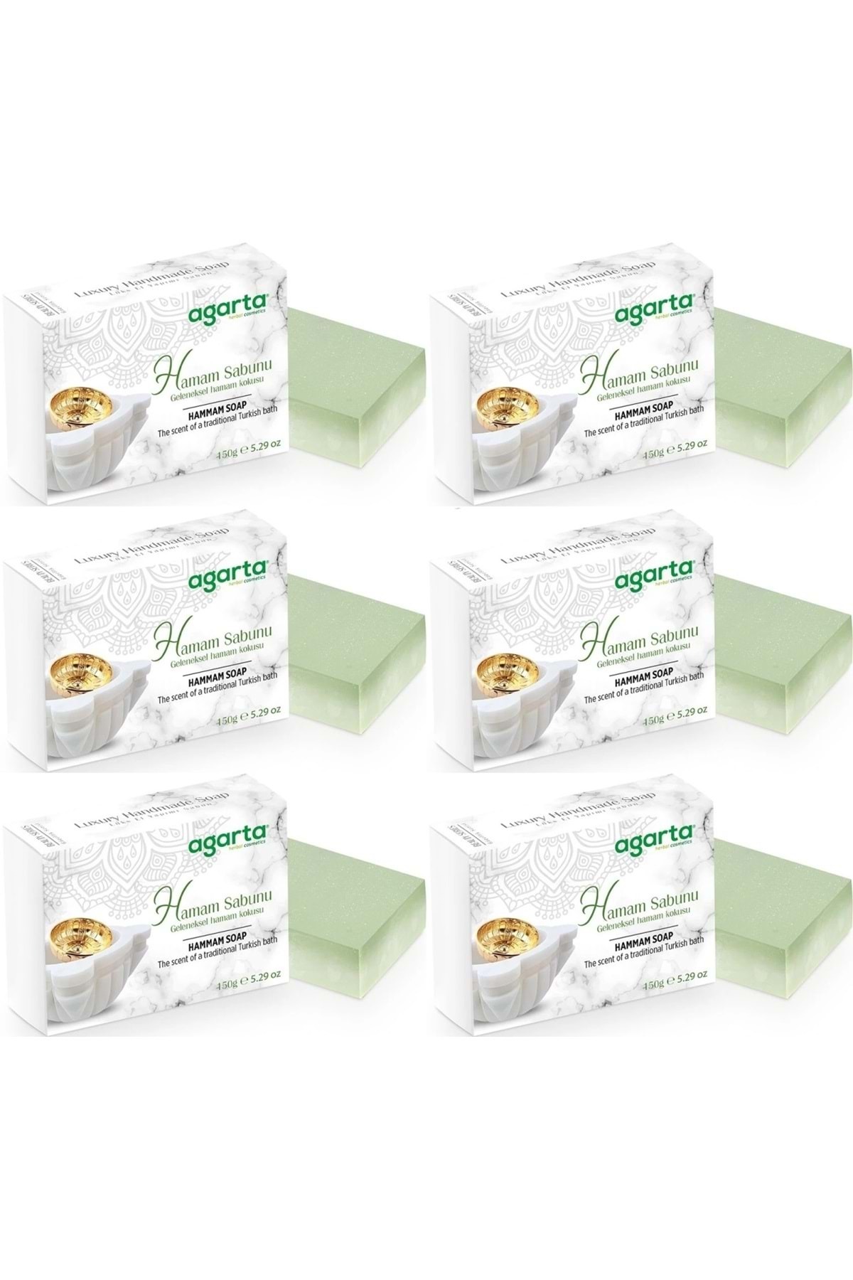 Agarta-Handmade Natural Soap 150Gr Turkish Bath (Set of 6) 1