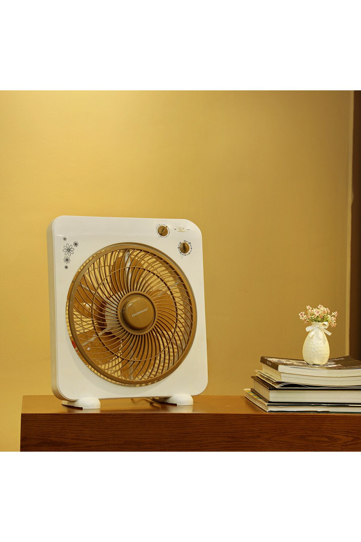 Olsenmark-12” Box Fan With 3 Speed Settings And Anti-rust Gold Blade Design 3