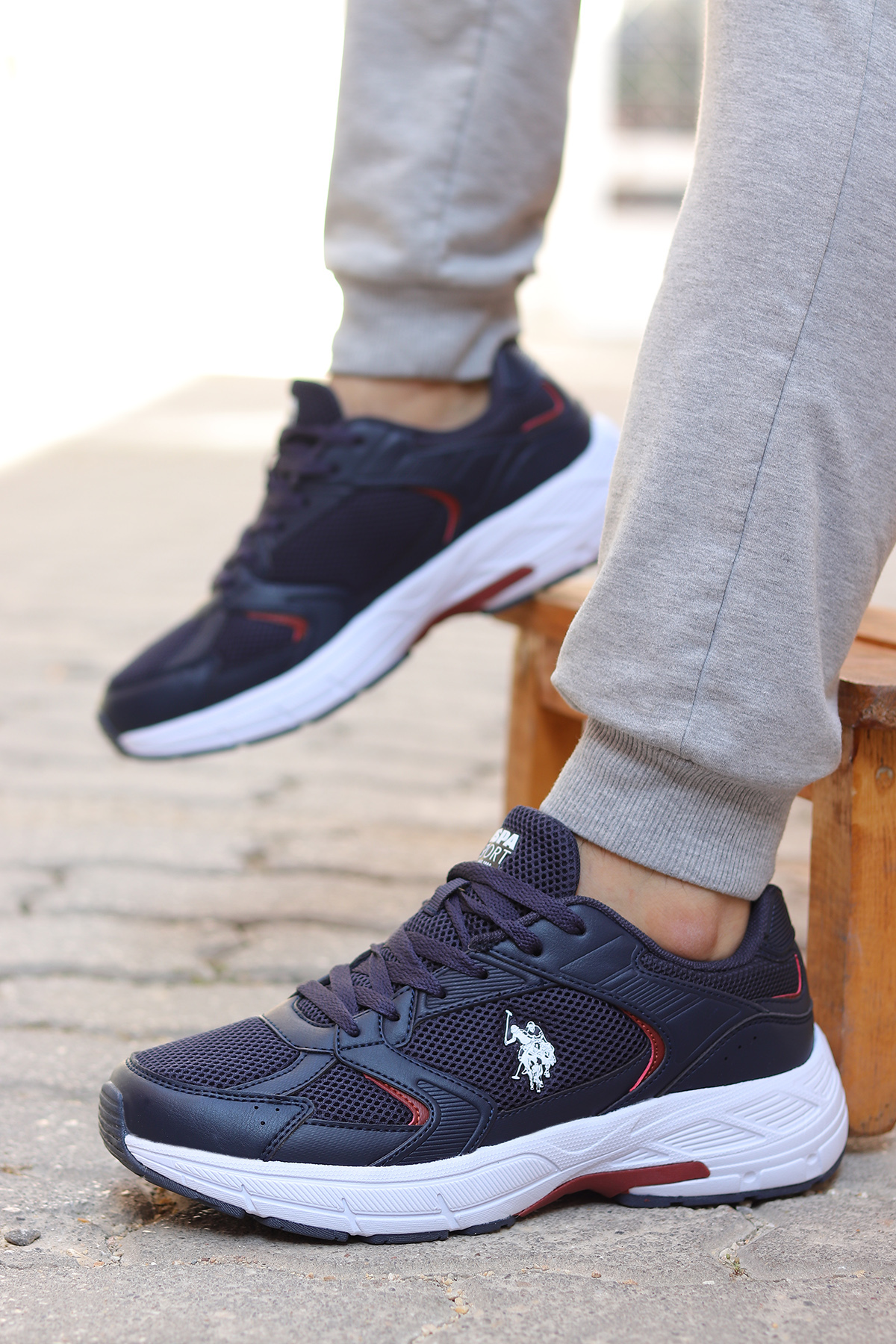 یو اس پولو کفش کتانی مردانه بنددار فلیکس کامفورت به رنگ سرمه‌ای