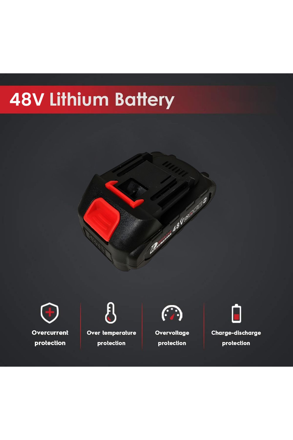 DEFAONS-طقم مثقاب C007 - أداة لاسلكية 48 فولت مع رؤوس مثقاب، وحقيبة حمل، وإضاءة LED، ووحدة تحكم في السرعة 6
