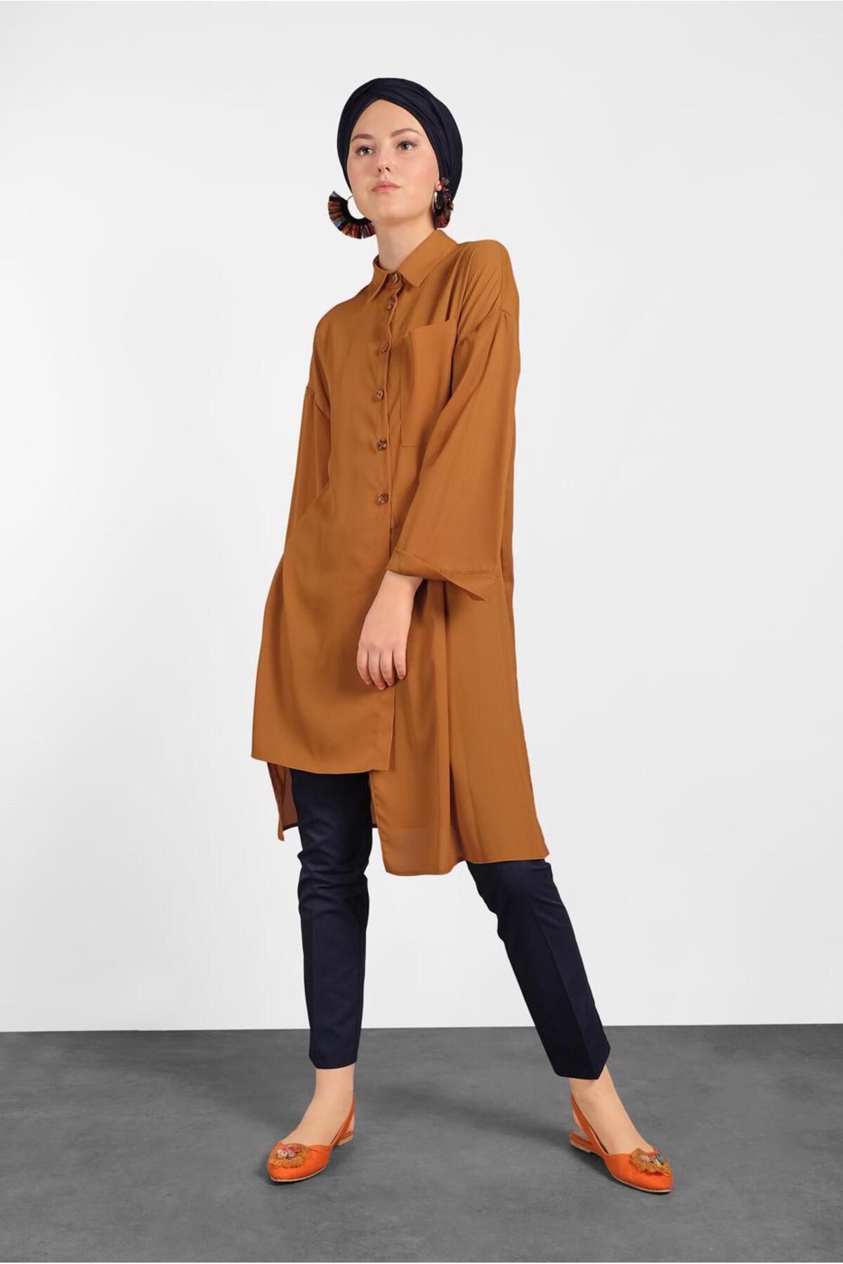 Alvina-4458 Model Asymmetric Cut Tunic 3