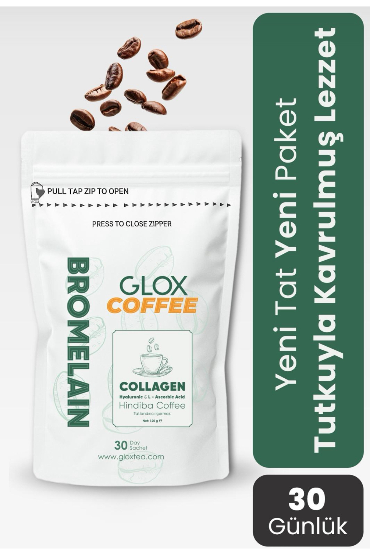 Glox Tea GLOX Coffe - Kolajen ve Bromelain Destekli Kahve - Fiyatı