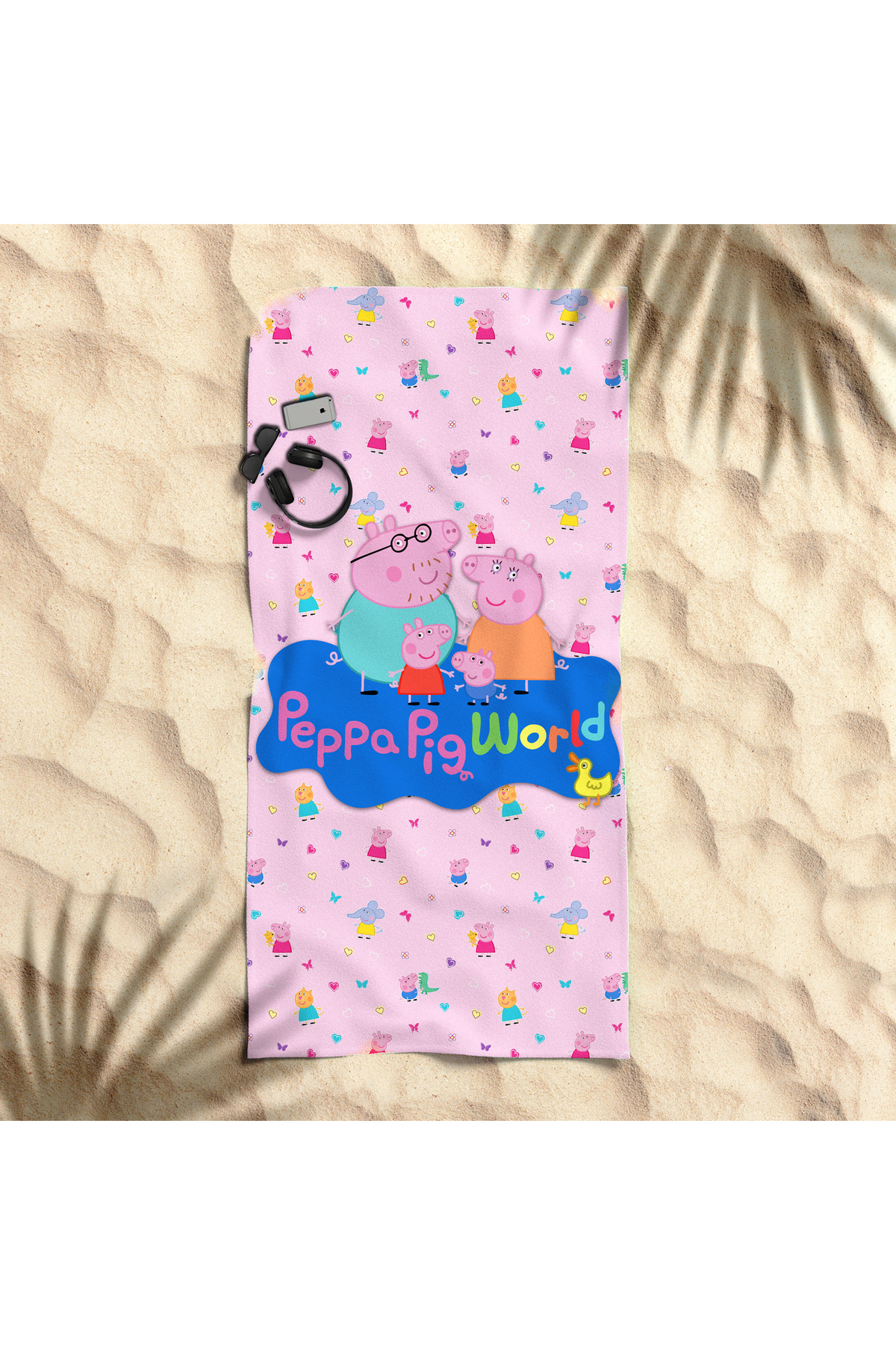 hediyechy GİFT DUVET COVER peppa pig baskılı piaj havlusu