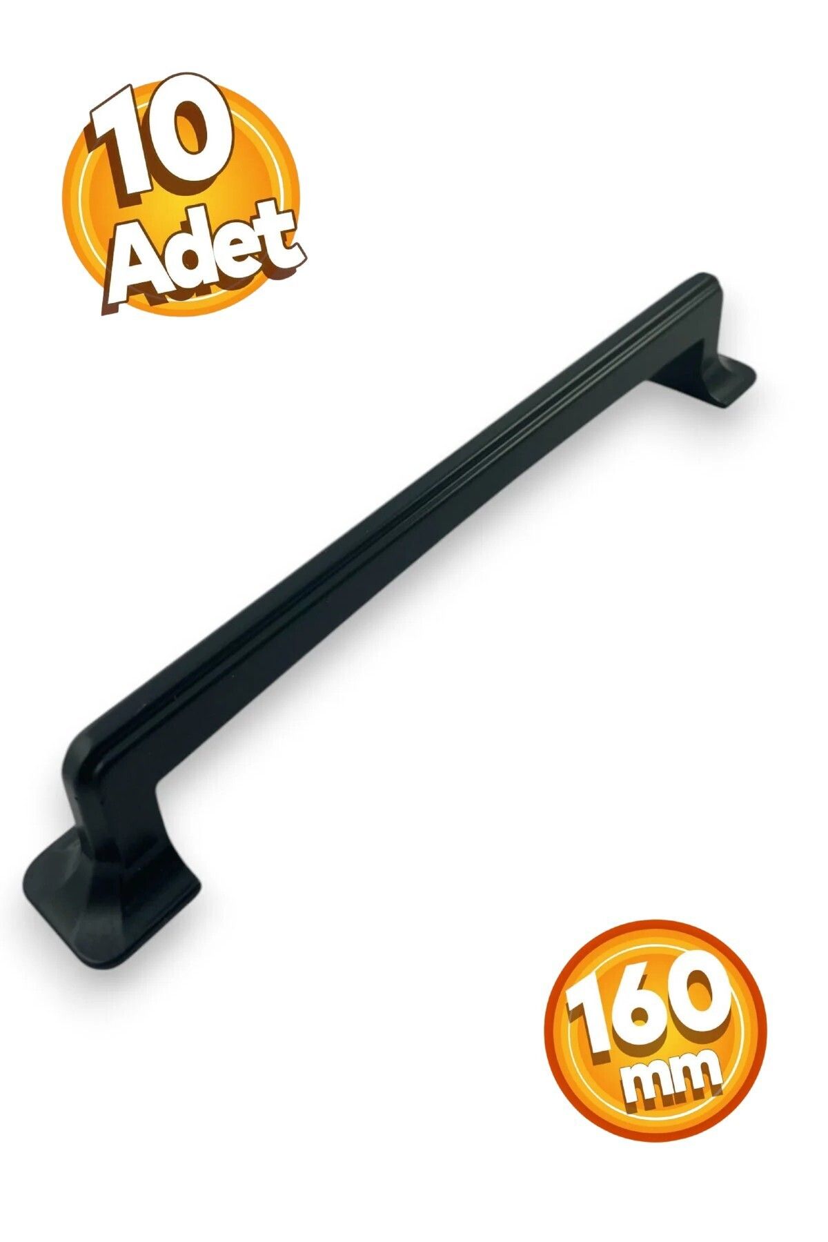 EGESEL Lux Dolap Çekmece Kulp Yukon Model 10 Adet 128 ve 160mm Mobilya Kulp 1. Sınıf Metal / SİYAH