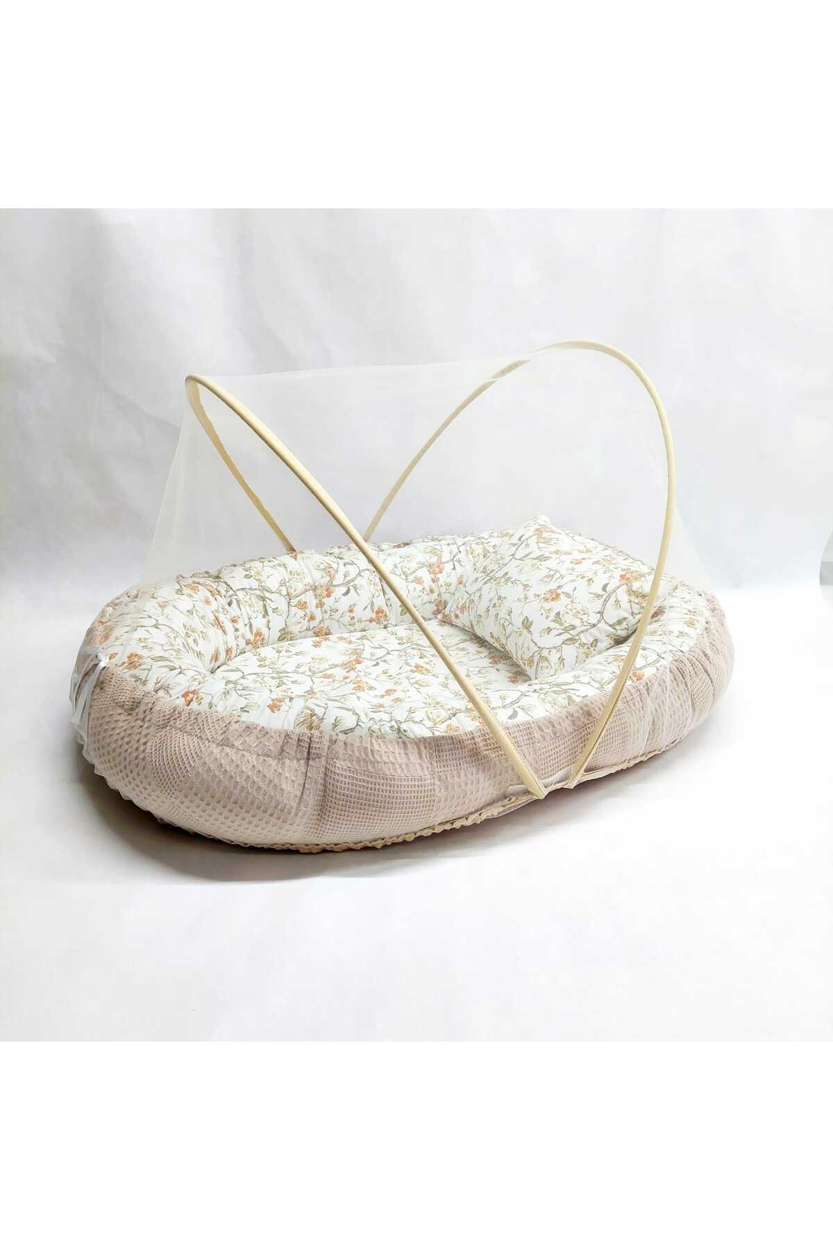 Babynest Waffle Pique And Cotton Fabric New Design Mosquito Net Baby Crib Bed 60*85 Cm