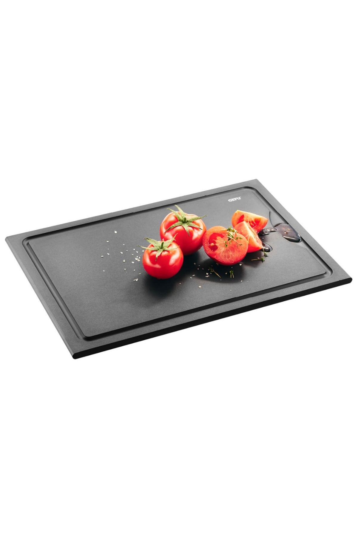 GEFU Slıze Orta Boy Kesme Tahtası, Siyah Renk 37x25x0,9 cm