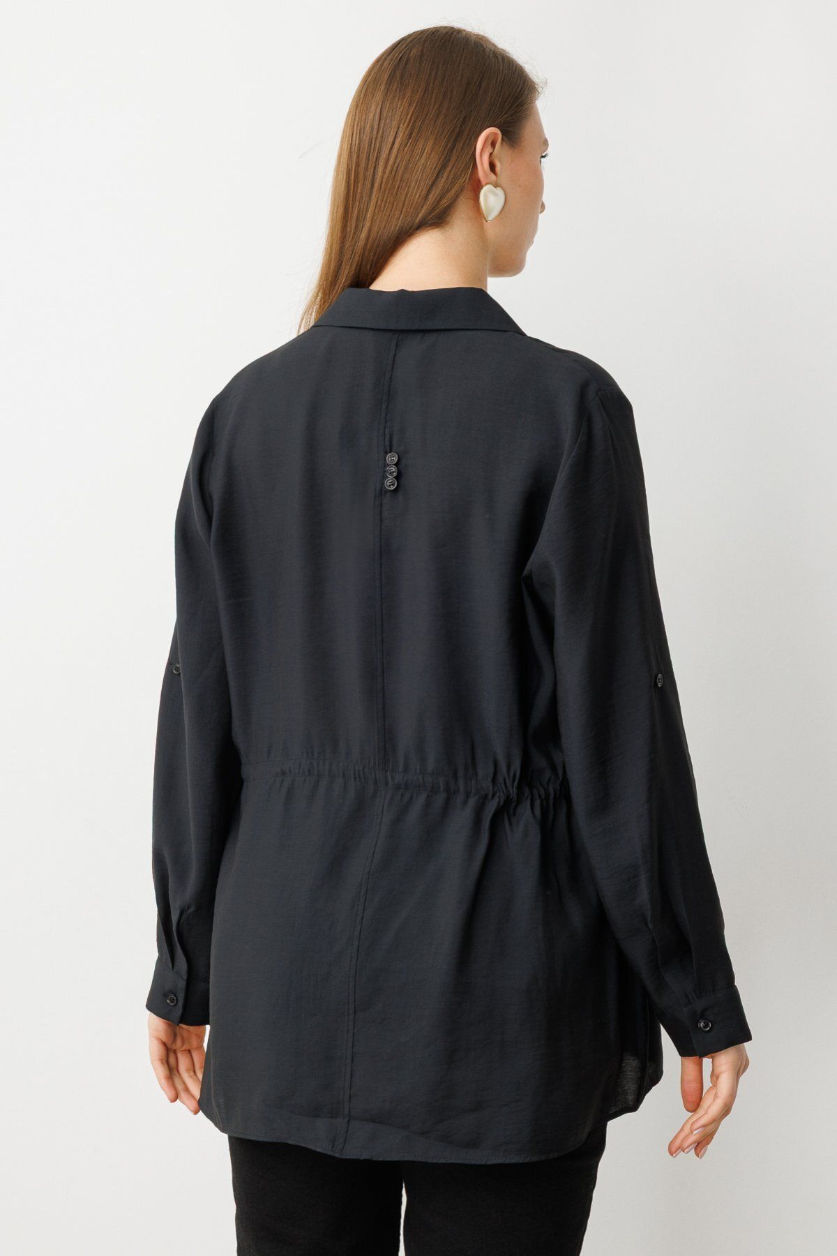 Ekol-Plus Size Blouse with Elastic Waist 4