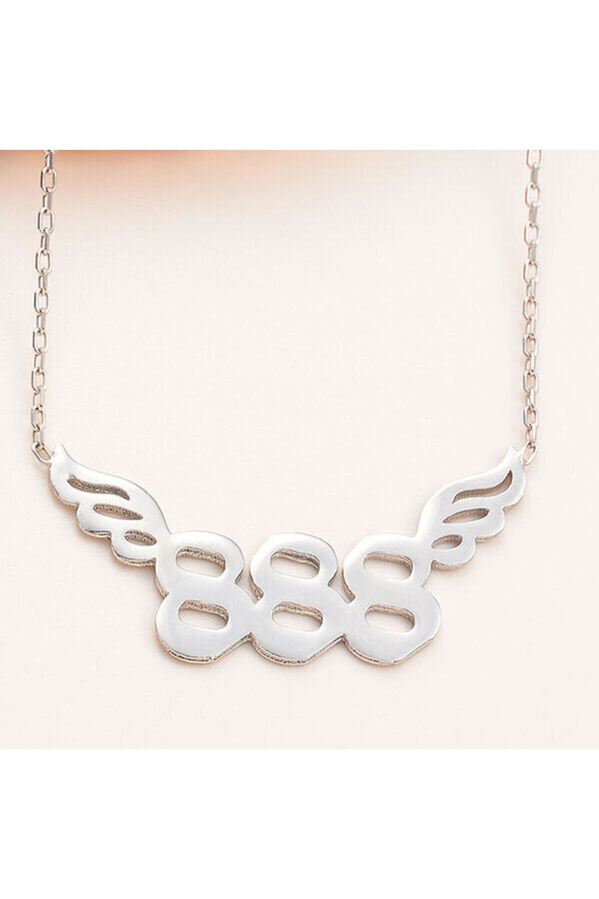shop Gold Şans 888 Melek Kanatlı Melek Sayısı 925 Ayar Gümüş Kolye