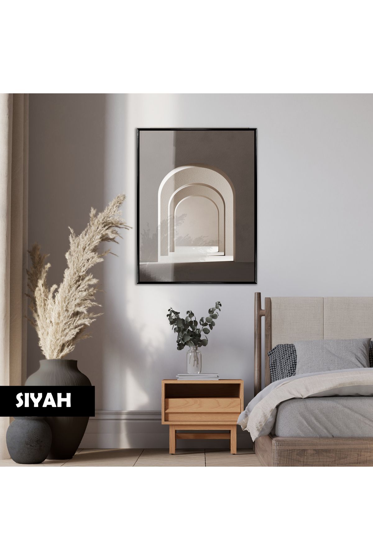 Harikabirev HARİKABİREV|BOHEM KAPI KİRİŞ MODELİ (OVAL) |ÇERÇEVELİ TEMPERLİ CAM TABLO TEKLİ DİKEY