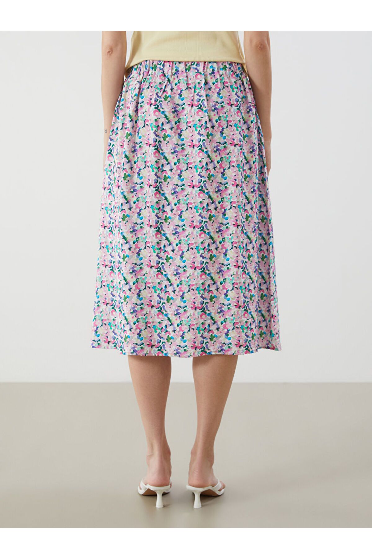 LC Waikiki-Lcw Floral A-Line Skirt with Elastic Waist 4