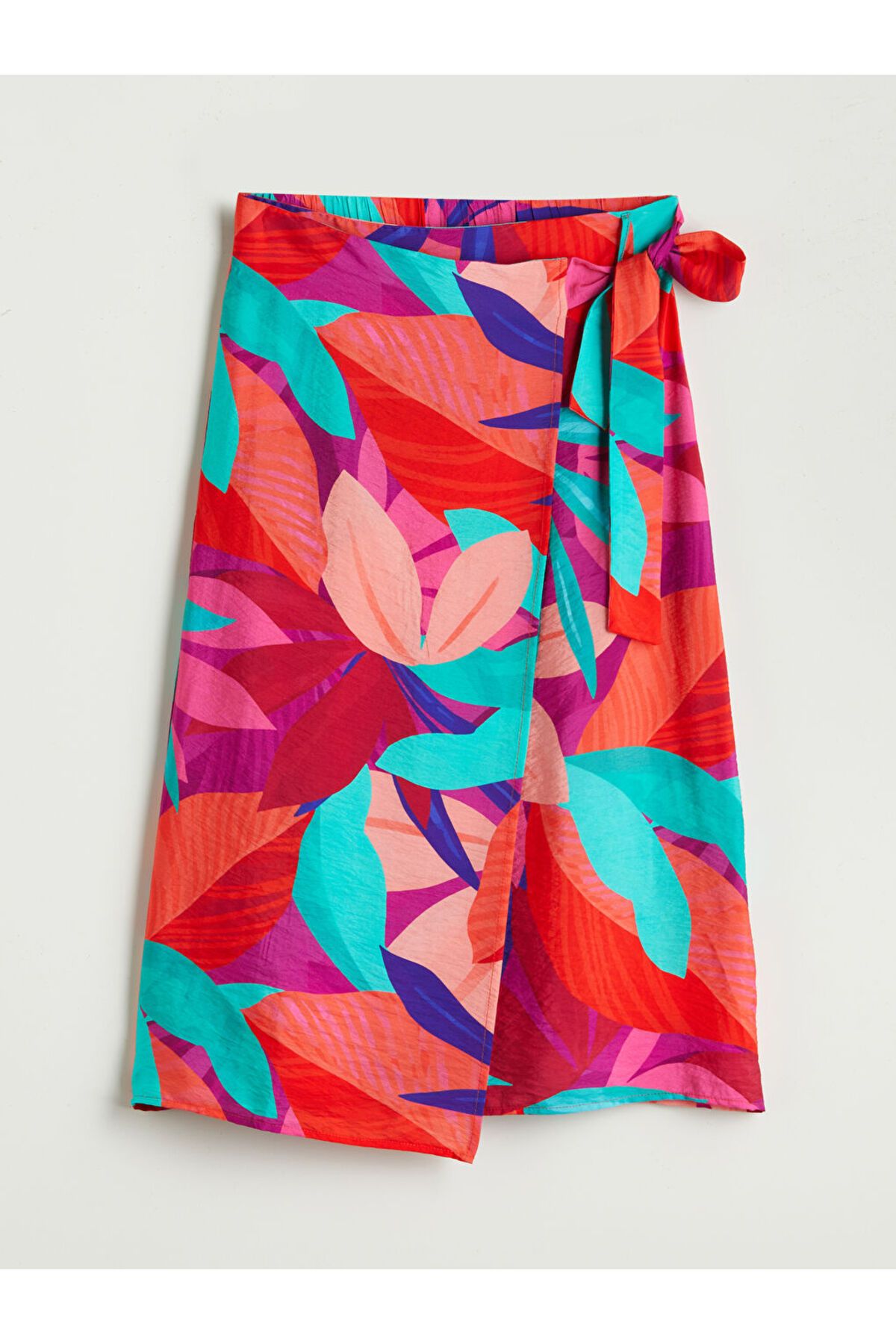 LC Waikiki-Sparkling Selections from Shining Store |   Mixed Floral Skirt with Elastic Waist 5