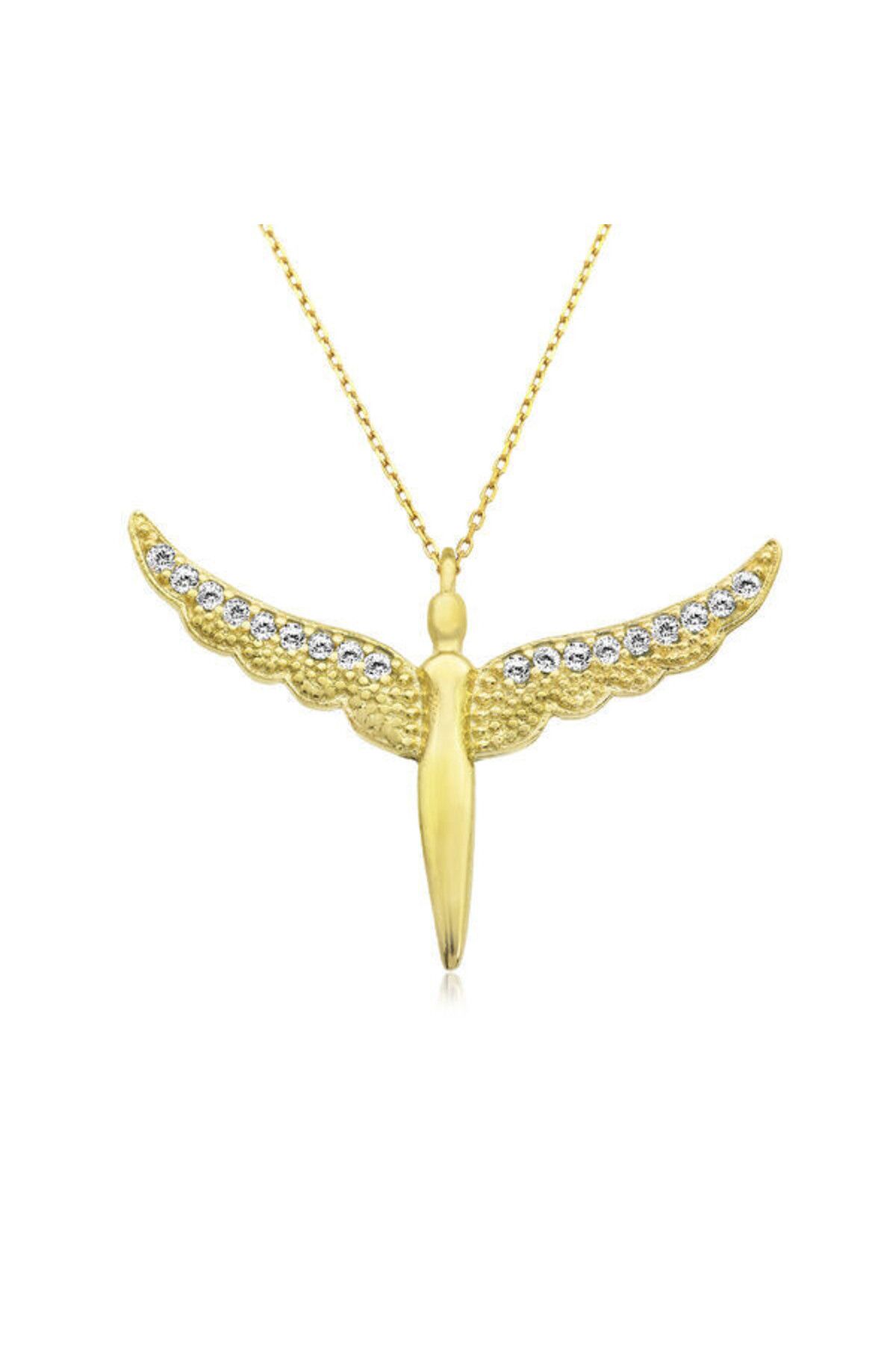shop Gold Melek Kanatlı 925 Ayar Gümüş Kolye