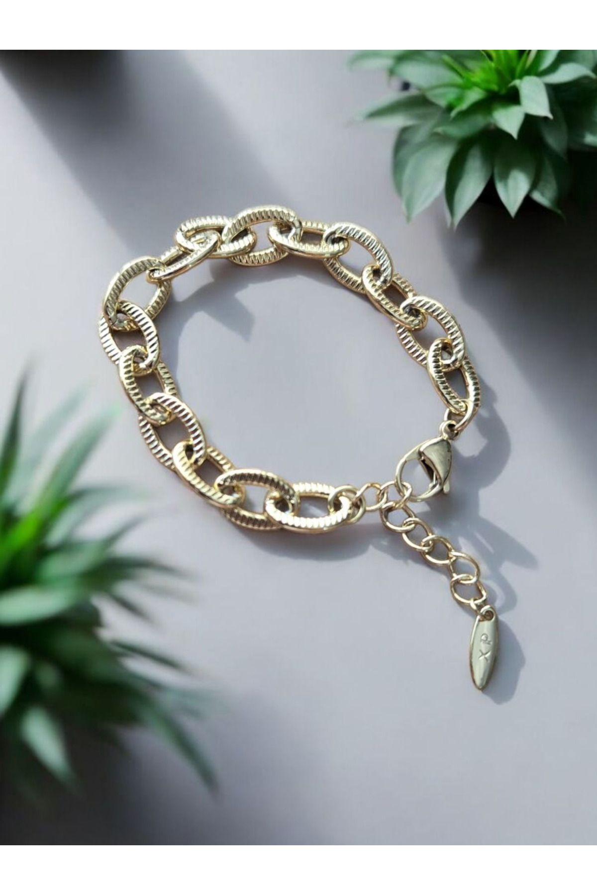 Erkçe Takı Xuping Zincir Gold Bileklik