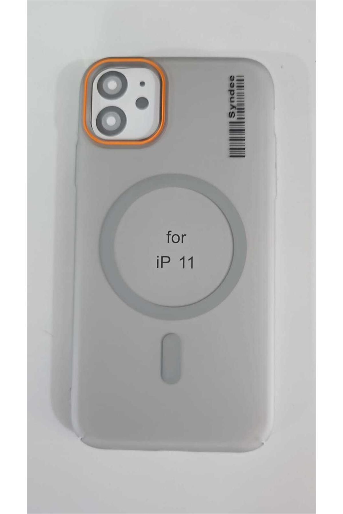 Amorix ARMORİX İPHONE 11 TURUNCU KAMERA ÇERÇEVELİ MAGSAFELİ MAT SERT PC KAPAK