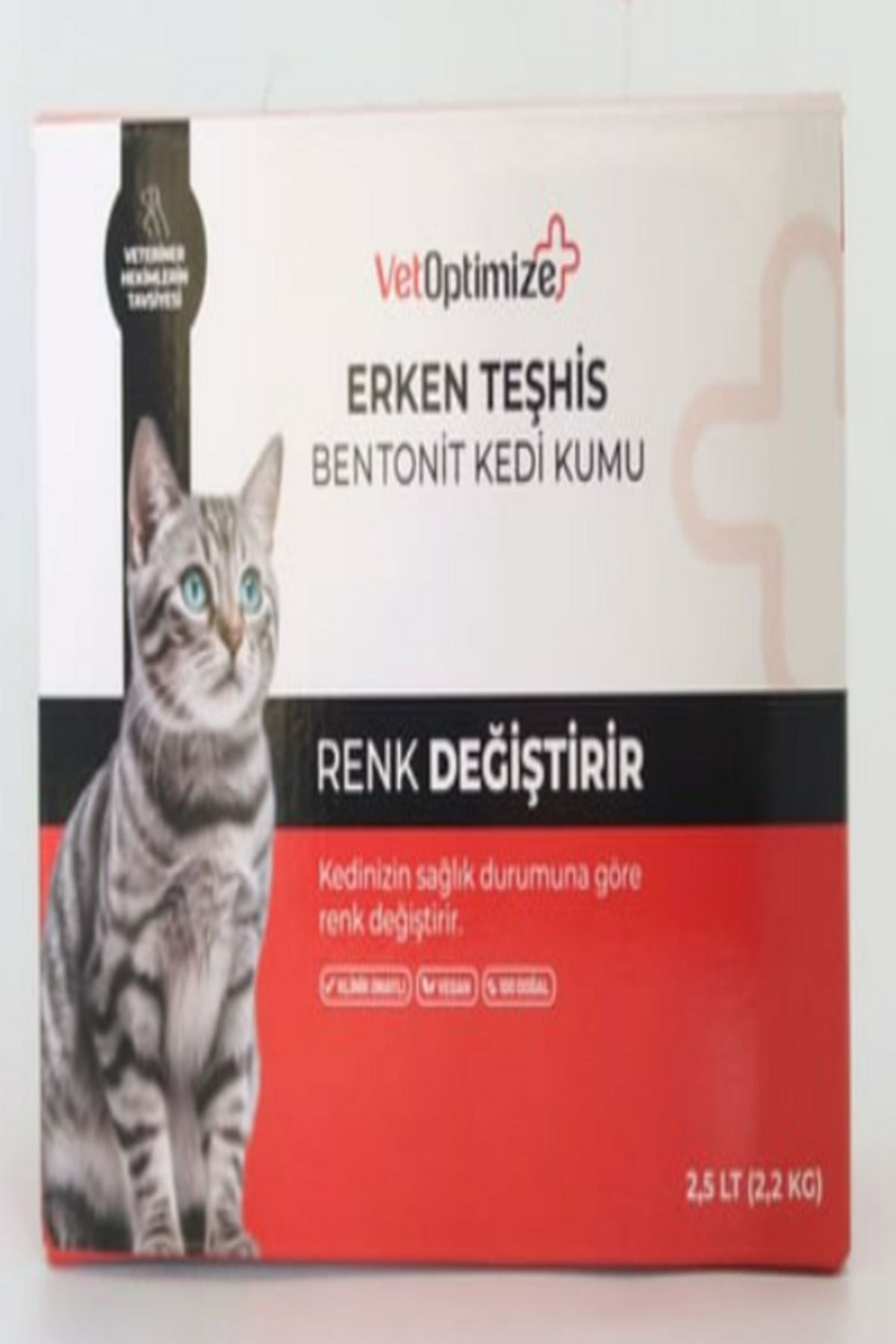 VET VetOptimize Bentonit Erken Teşhis Kedi Kumu 2,5 L (2,2 KG)