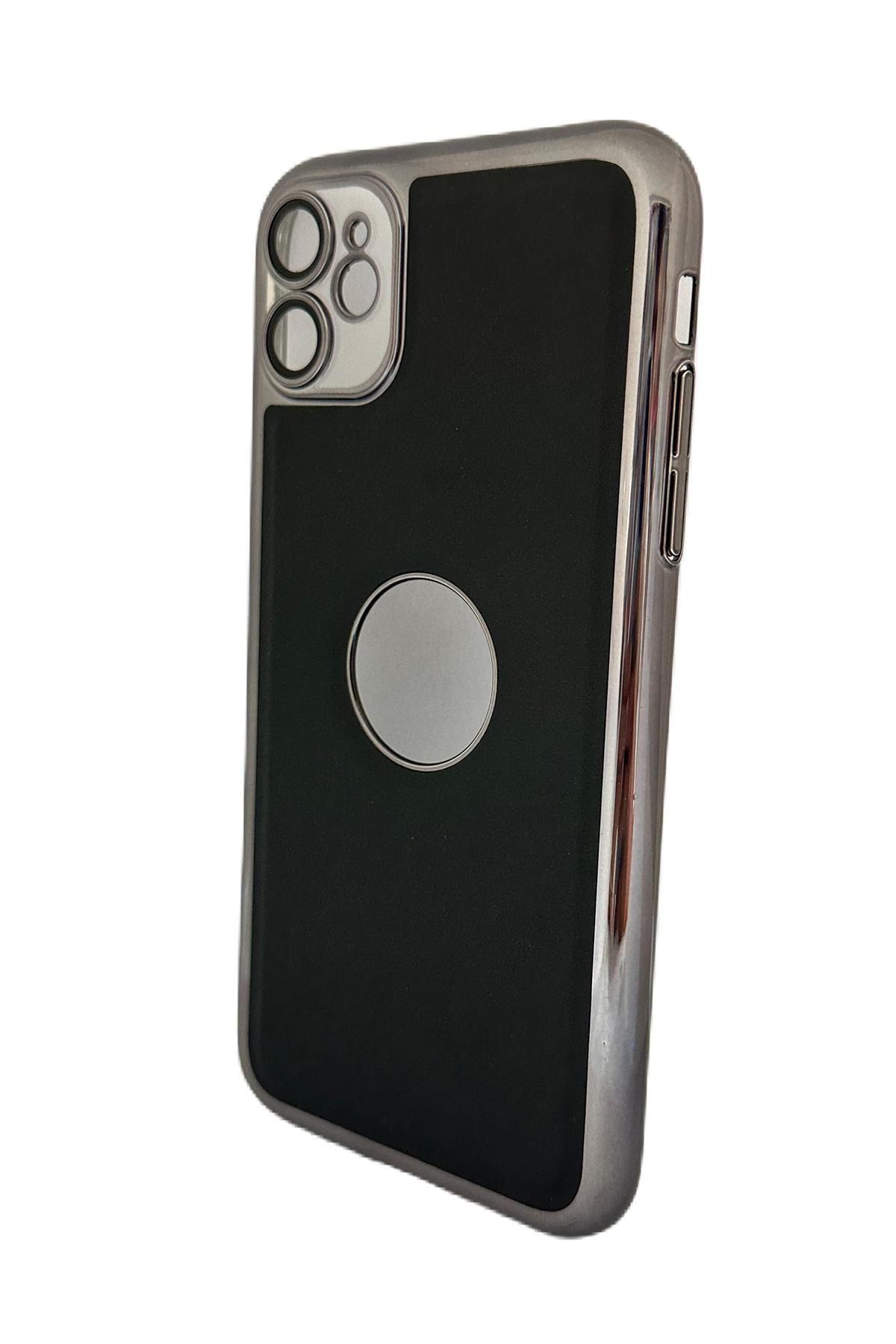 Amorix ARMORİX İPHONE 11 LENS KORUMALI LOGO GÖSTEREN DERİ KAPAK