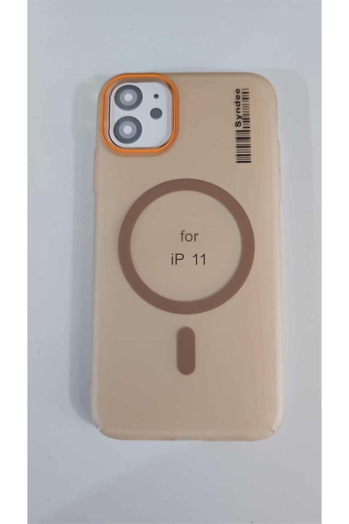 Amorix ARMORİX İPHONE 11 TURUNCU KAMERA ÇERÇEVELİ MAGSAFELİ MAT SERT PC KAPAK