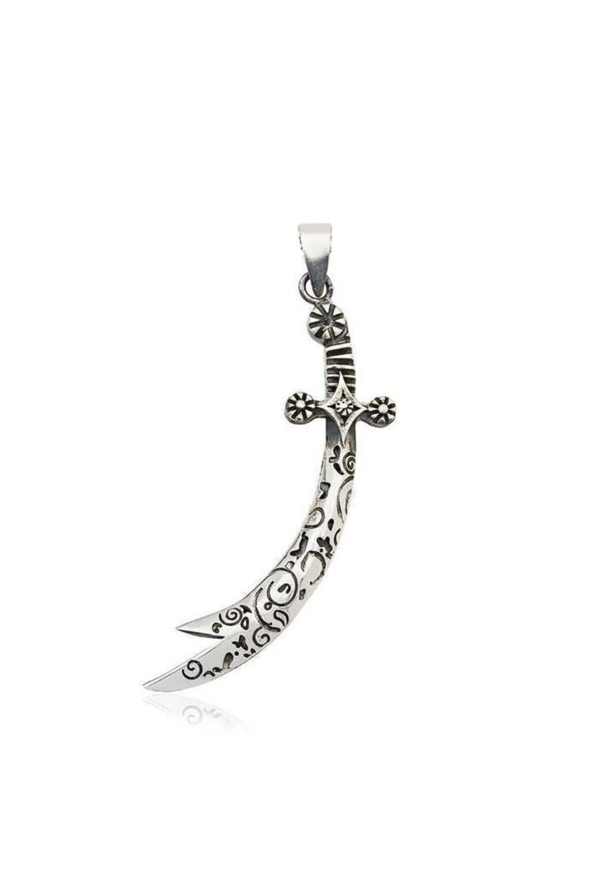 shop Hz Ali Yazılı Zulfikar 925 Ayar Gümüş Erkek Kolye Ucu
