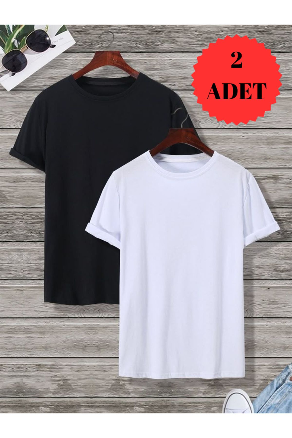 THE WHITE Erkek Relaxed 2'li T-Shirt