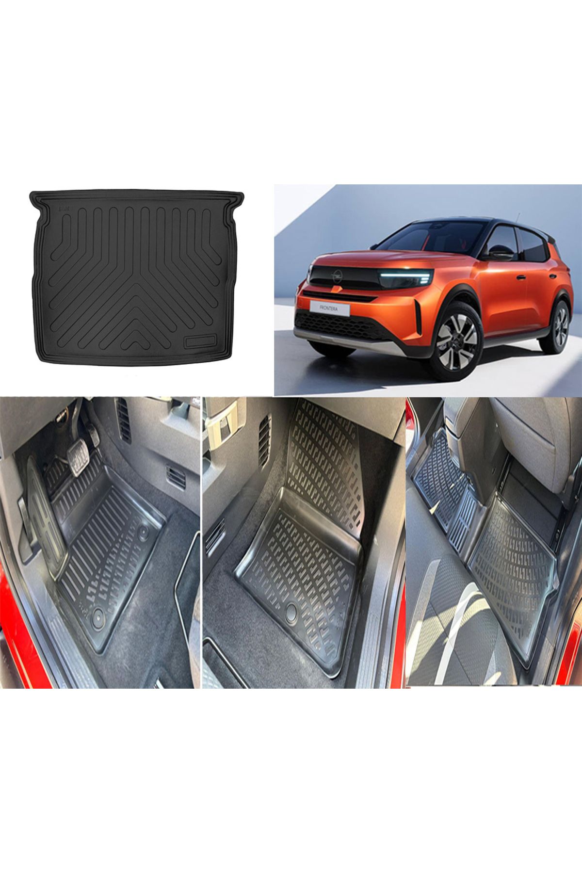 Rizline Opel Frontera Elektrikli 2025 ve Sonrası 3D Paspas ve ÜST Bagaj Havuzu