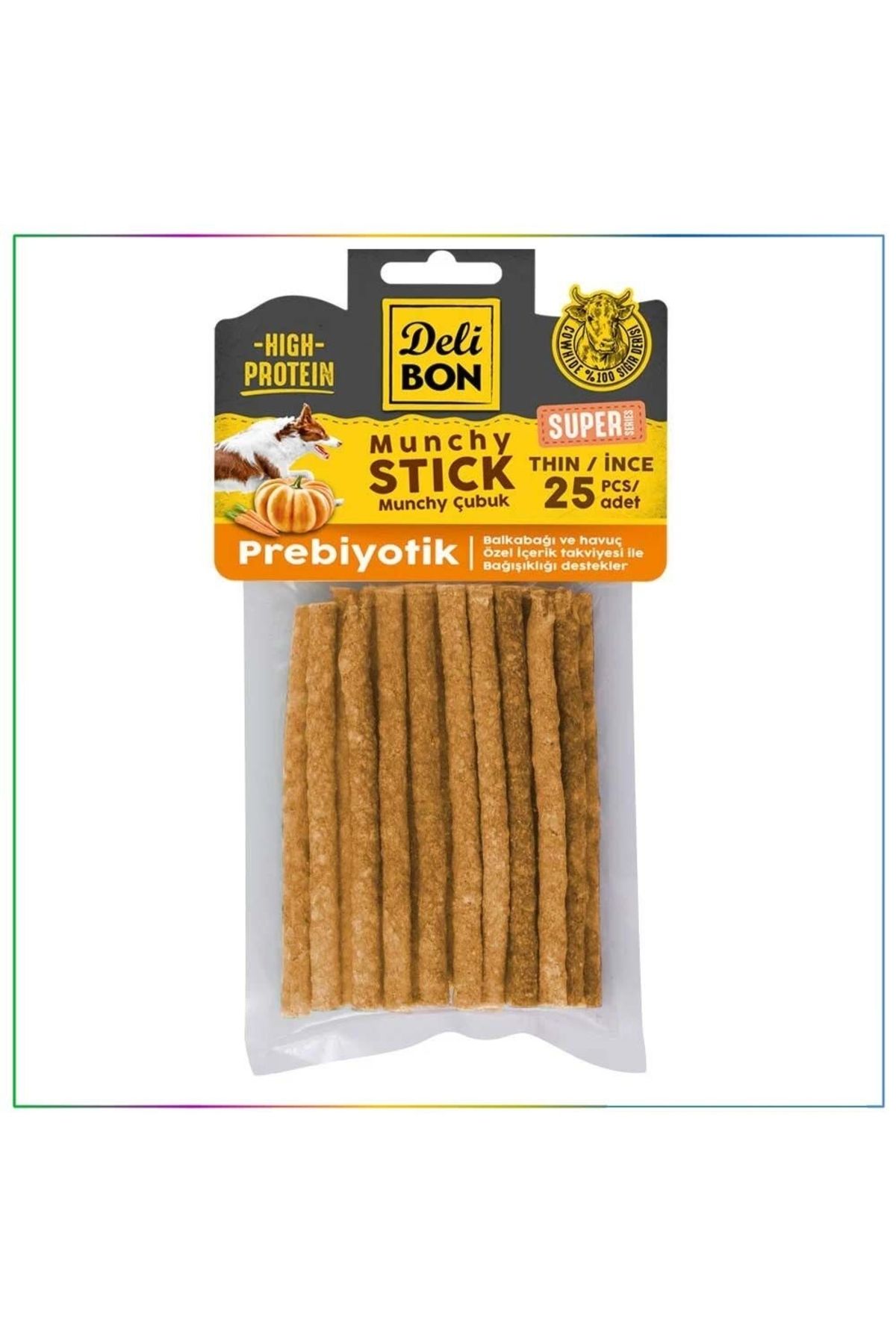 Delibon Super Munchy Çubuk Prebiyotik İnce Köpek Ödülü 25’li