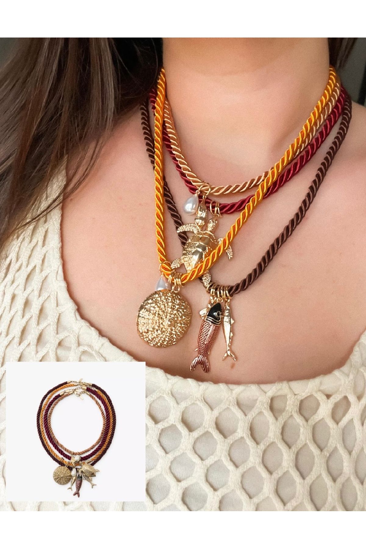 RUBYTAKI ÇOKLU CHARM KOLYE