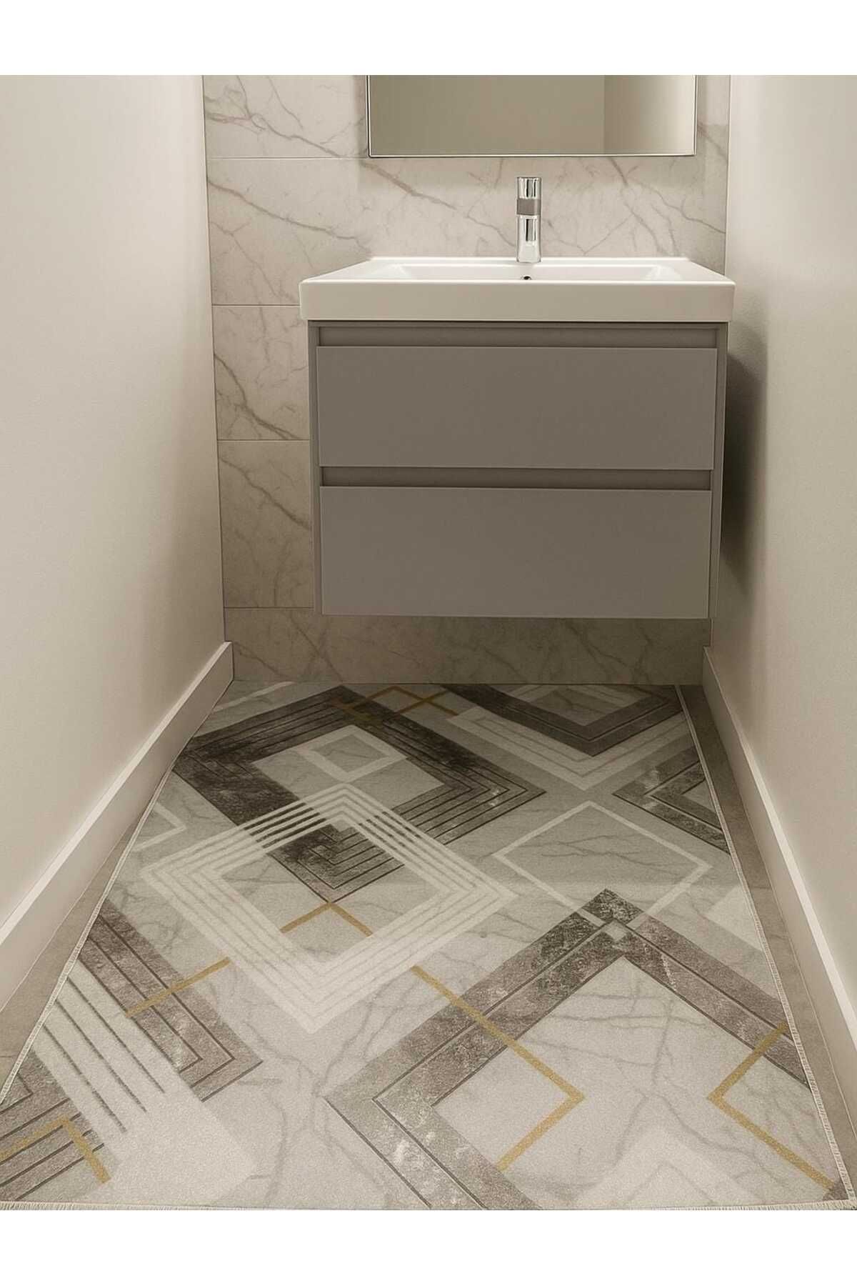 YÜNTEKS Kaymaz Taban, Yıkanabilir Lavabo Önü Paspası, Banyo Paspası, Duşakabin Önü Paspası, Kolidor paspası
