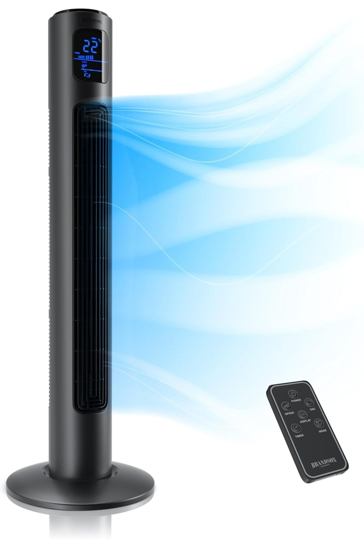 Brandson Uzaktan Kumandalı Kule Vantilatör 96 cm, Sessiz, 3 Mod, Zamanlayıcı, LED Ekranlı